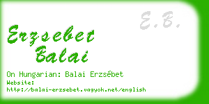 erzsebet balai business card